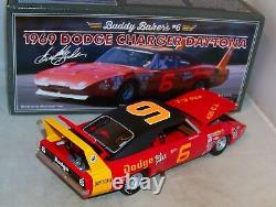 124 University Of Racing 1969 #6 Buddy Baker Dodge Charger Daytona Autographed