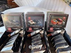 1993-1995 NASCAR Card & Spark Plug Promo AC Racing Full Sets (24 Plugs) with Cases