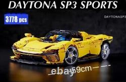 3778pcs Projectoys YELLOW Ferrari Daytona SP3 Interlocking Blocks NEW -59cm