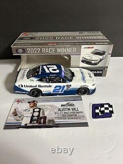 Austin Hill 2022 #21 Bennet Transportation United Rentals Daytona Win 1/24 Auto