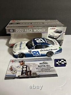 Austin Hill 2022 #21 Bennet Transportation United Rentals Daytona Win 1/24 Auto