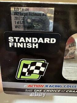 Autographed Kyle Larson #42 Target Richmond Win 2017 SS 1/24 Nascar Diecast