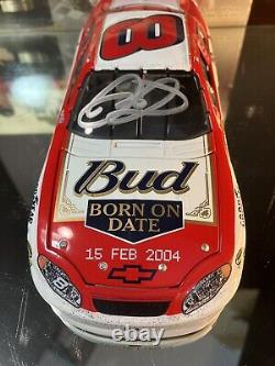 Dale Earnhardt Jr #8 Budweiser Born On Date 15 FEB 2004 Chevy Daytona 500 Signed