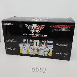 Dale Earnhardt Sr Jr Signed Photo #3 Daytona 1/18 Corvette Raced Version Action