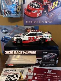 Erik Jones Autographed 2020 Daytona Busch Clash Win Sports Clips 1/24 Nascar