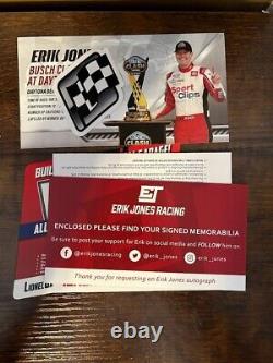 Erik Jones Autographed 2020 Daytona Busch Clash Win Sports Clips 1/24 Nascar