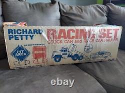 Gay Toys Richard Petty Race Car and Car Hauler