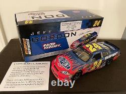 Jeff Gordon 2006 Dupont Sonoma Win AUTOGRAPHED Corporate Exclusive 124 Diecast