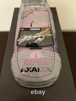 Jeff Gordon 2015 AUTOGRAPHED Axalta Rainbow Throwback Ghost ELITE 124 Diecast