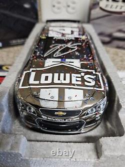 Jimmie Johnson 2013 #48 Lowe's Daytona 500 Raced Win Autographedwhite Gold Elite