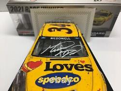 Michael Mcdowell Autographed 2021 #34 Love's Travel Stops Daytona 500 Win 1/24