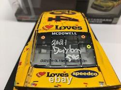 Michael Mcdowell Autographed 2021 #34 Love's Travel Stops Daytona 500 Win 1/24