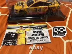 Michael Mcdowell Autographed 2021 #34 Love's Travel Stops Daytona 500 Win 1/24