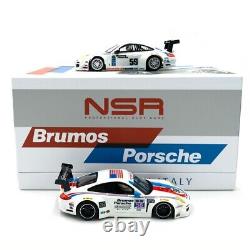 NSR NSRSET14 Porsche Brumos 997 Daytona 24h, #58 & #59 1/32 Slot Car Set 2 Cars