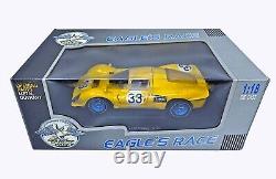 (Rare)'67 Daytona 24hr Yellow Ferrari 412P #33 (EaglesRace) 118 Diecast-In Box