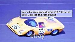 (Rare)'67 Daytona 24hr Yellow Ferrari 412P #33 (EaglesRace) 118 Diecast-In Box