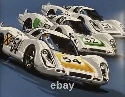 Signed AP 2004 PORSCHE RENNSPORT REUNION II 1970 Daytona 908 DENNIS SIMON Poster