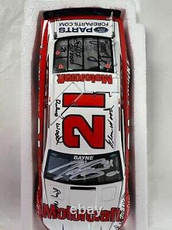 TREVOR BAYNE #21 2013 Motorcraft Retro DAYTONA SIGNED x7 124 MINT 1/630 Wood