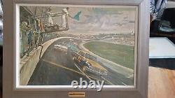 Vintage PONTIAC Space Race Dealer Award FIREBALL ROBERTS Daytona 500 Print 1962