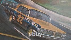 Vintage PONTIAC Space Race Dealer Award FIREBALL ROBERTS Daytona 500 Print 1962