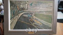 Vintage PONTIAC Space Race Dealer Award FIREBALL ROBERTS Daytona 500 Print 1962