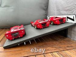 118 Ferrari 1967 Daytona 24 heures 1-2-3 finition ÉPIQUE Diorama 412 P, 330 P3, 330 P4