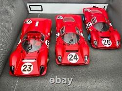 118 Ferrari 1967 Daytona 24 heures 1-2-3 finition ÉPIQUE Diorama 412 P, 330 P3, 330 P4