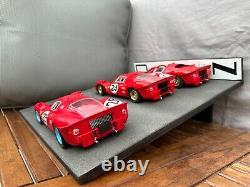 118 Ferrari 1967 Daytona 24 heures 1-2-3 finition ÉPIQUE Diorama 412 P, 330 P3, 330 P4