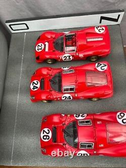 118 Ferrari 1967 Daytona 24 heures 1-2-3 finition ÉPIQUE Diorama 412 P, 330 P3, 330 P4