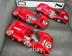 118 Ferrari 1967 Daytona 24 heures 1-2-3 finition ÉPIQUE Diorama 412 P, 330 P3, 330 P4