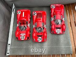 118 Ferrari 1967 Daytona 24 heures 1-2-3 finition ÉPIQUE Diorama 412 P, 330 P3, 330 P4