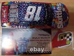 2018 Kyle Busch Elite Skittles Rwb Chicagoland Vainqueur de la Course Version Toyota Camry