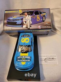 2019 Dale Jr #8 Hellman's Throwback 1/24 Diecast NASCAR Autographed
<br/>	 <br/>	Traduction en français: 2019 Dale Jr #8 Hellman's Throwback 1/24 Diecast NASCAR dédicacé