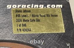 #48 Jimmie Johnson Lowe's 2004 Atlanta Victoire en course Action Elite 1/24 Rare