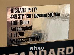 AUTOGRAPHIÉ RICHARD PETTY #43 STP 1981 Buick 7ème victoire à Daytona Version de course 1/780