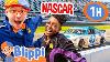 Blippi Et Meekah Conduisent De Vraies Voitures De Course à Daytona 1 Heure De Voitures Et Véhicules Pour Enfants