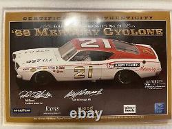 Cale Yarborough #21 Dédicacé Université De Course 1968 Mercury Cyclone 124