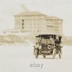 Carte postale rare de Daytona Beach en Floride, course de voitures anciennes c1915, course sur la plage en Floride.