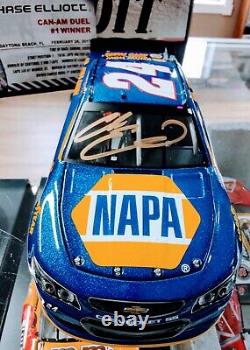 Chase Elliott Autographié 2017 #24 Napa Can-Am Duel #1 Victoire 1/24