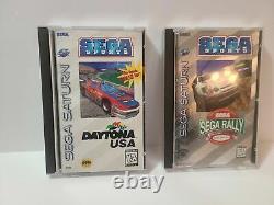 Daytona USA & Sega Rally (Sega Saturn, 1995) Jeux de course complets CIB de Sega USA