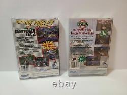 Daytona USA & Sega Rally (Sega Saturn, 1995) Jeux de course complets CIB de Sega USA