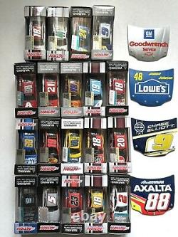 Grand lot de 26 voitures miniatures NASCAR 1/64 avec des voitures rares + plus