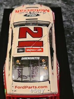 Matt DiBenedetto + Wood Bros SIGNÉ Ford 2020 Darlington Throwback 124 + Pièce