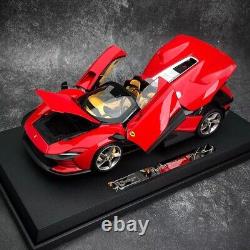 Modèle de voiture Bburago 1/18 Ferrari SP3 Daytona Spyder diecast ouvert/fermé en Rosso Corsa