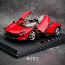 Modèle de voiture Bburago 1/18 Ferrari SP3 Daytona Spyder diecast ouvert/fermé en Rosso Corsa