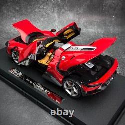 Modèle de voiture Bburago 1/18 Ferrari SP3 Daytona Spyder diecast ouvert/fermé en Rosso Corsa