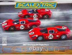 Scalextric 1967 Daytona 24 Triple Pack Voitures de course à fente 132 Édition limitée Box