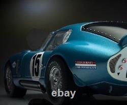 Voiture de course Daytona Shelby 1/18 Racing Custom Built, carrosserie en métal, modèle GT des années 1960, coureur 24.